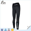 Women Black Polyester Spandex Leggings Running Wear